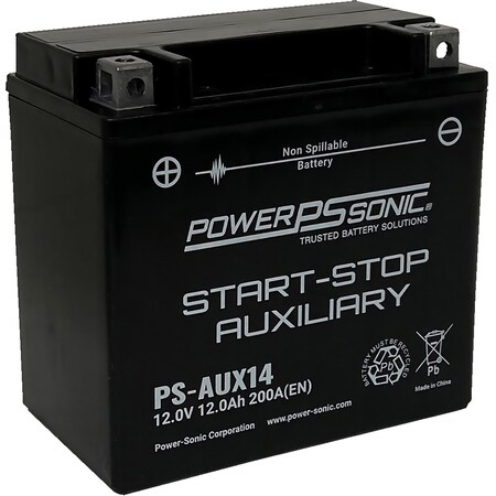Power Sonic PS-AUX14 AGM Stop Start Auxiliary Battery PS-AUX14